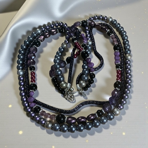 Chico's Jewelry - Chico's Purple Mix Beaded Necklace